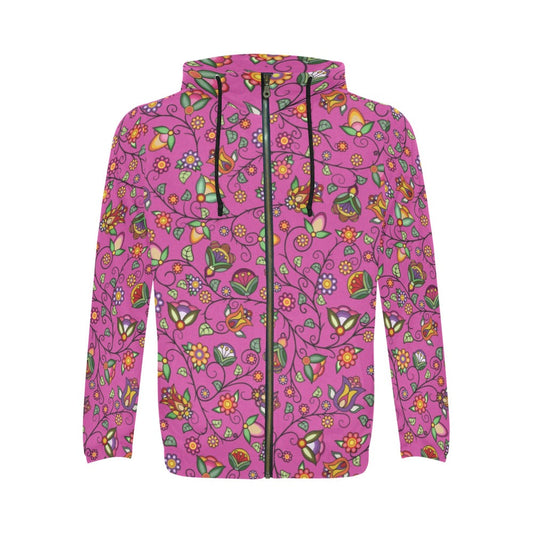 Heartbeat Petals Pink Zip Hoodie