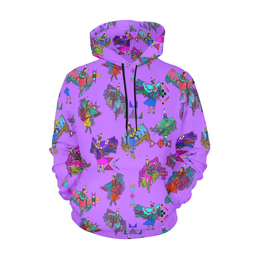 Women's Fancy Dancers Purple Hoodie for Men