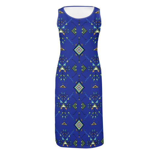 Bear Shield Dark Blue Phaedra Dress