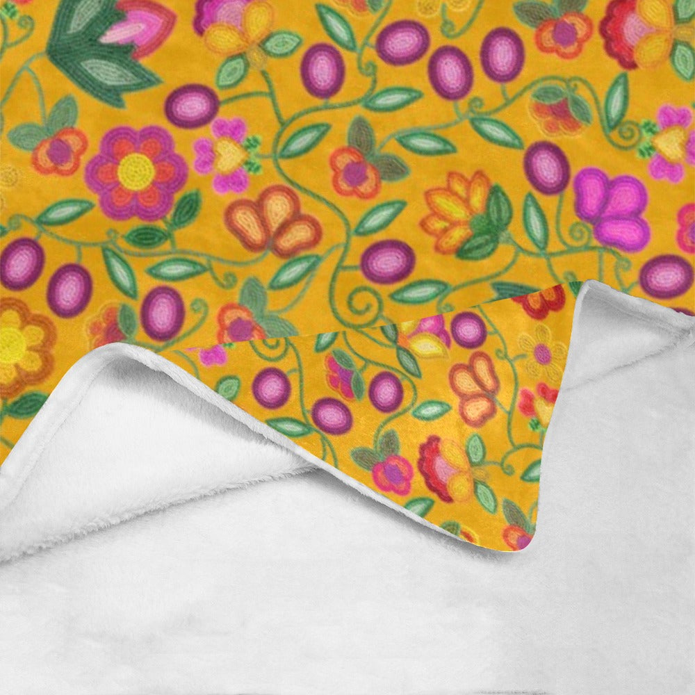 Boreal Bounty Yellow X-Large Micro Fleece Blanket