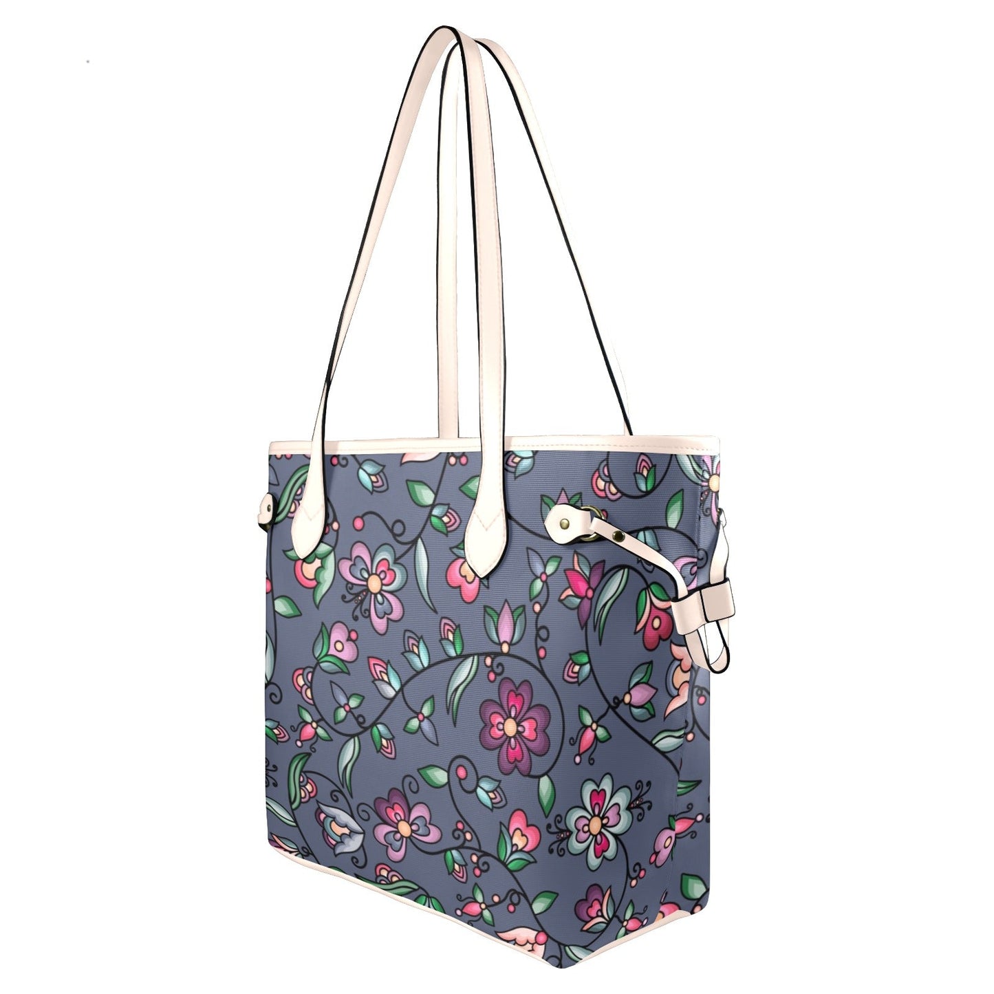 Amber Evening Garland Blue Clover Canvas Tote