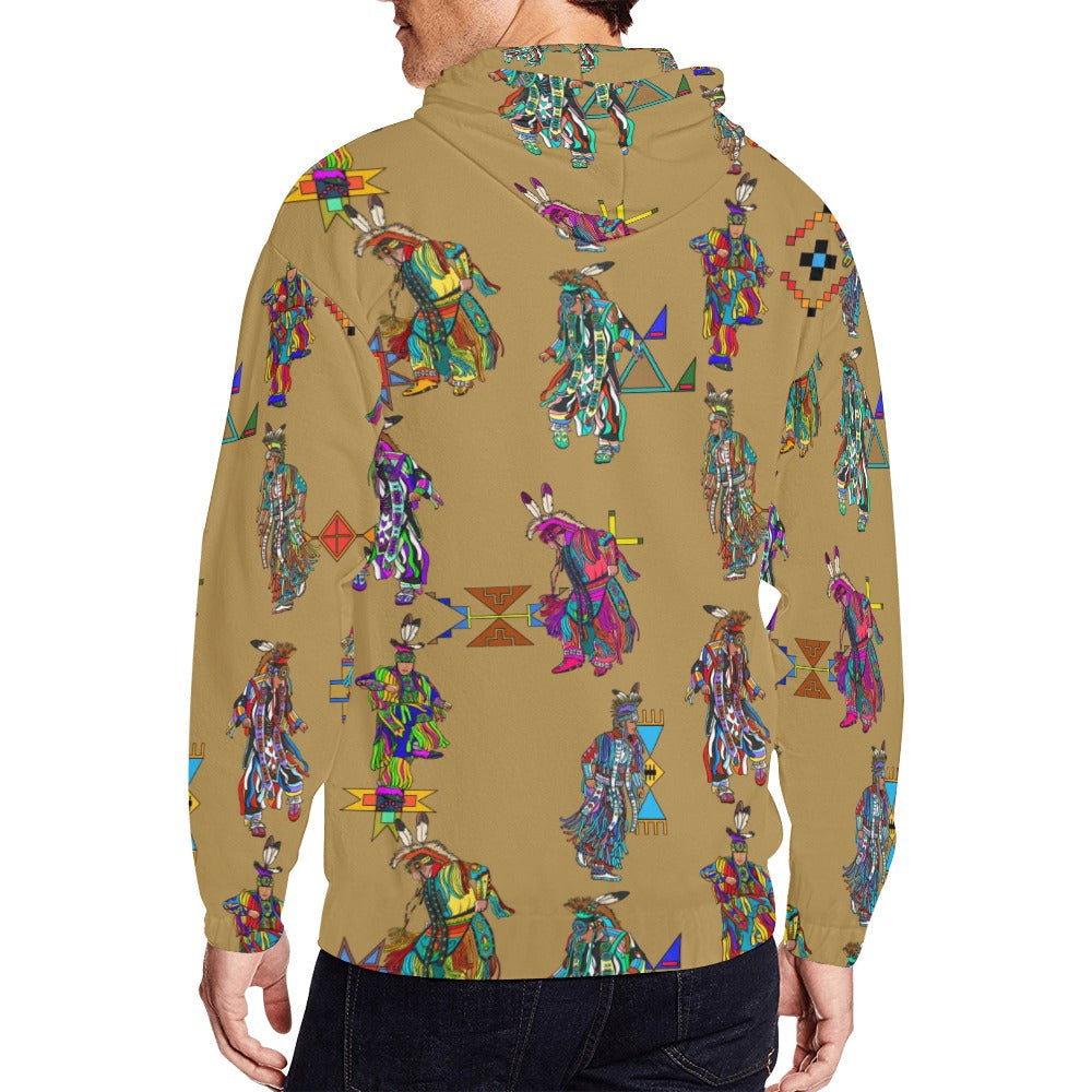 Men's Grass Dancers Earth Men's Zipper Hoodie