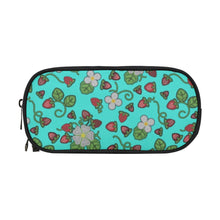 Load image into Gallery viewer, Strawberry Dreams Turquoise Pencil Pouch
