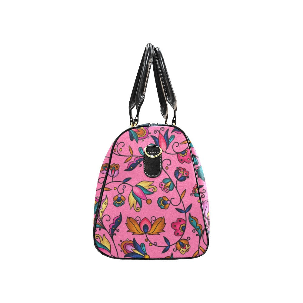 Copper Prairie Petals Pink Large Travel Bag