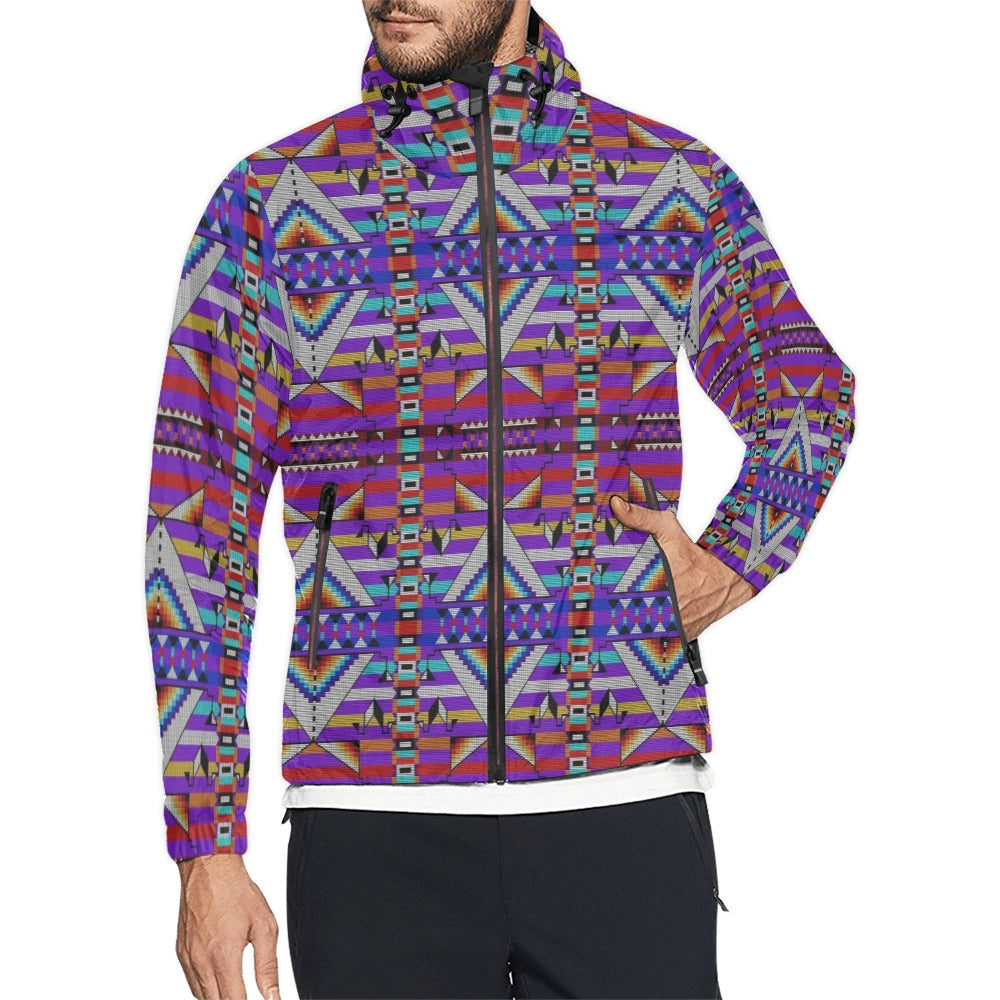 Medicine Blessing Purple Men's Windbreaker