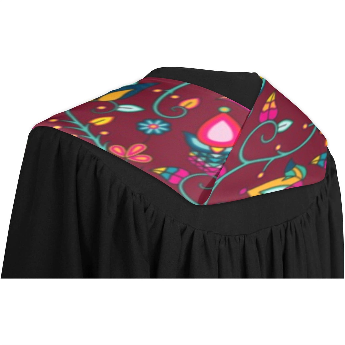 Thorny Path Cranberry Graduation Stole