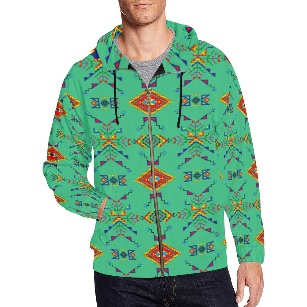 Buffalo Jump Sage Men's Zipper Hoodie
