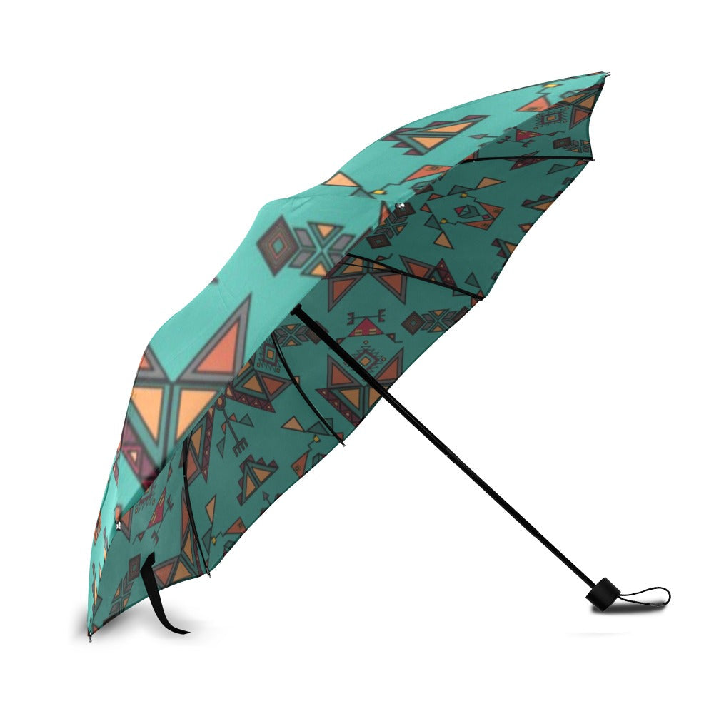 Arrow dawn Turquoise Foldable Umbrella