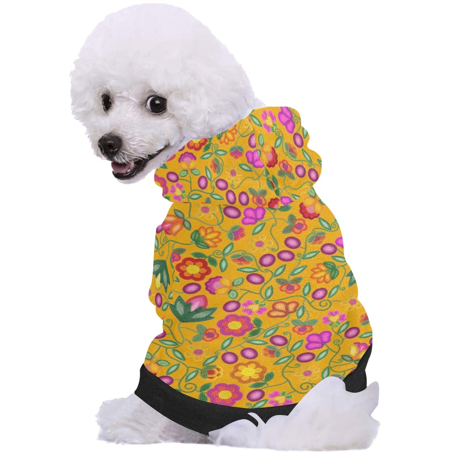 Boreal Bounty Yellow Pet Hoodie