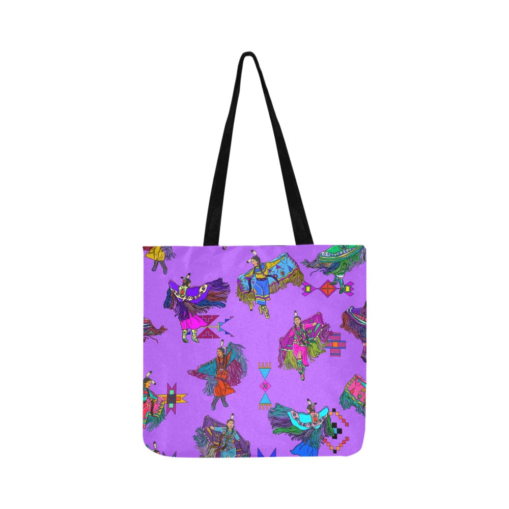 Women's Fancy Dancers Purple Reusable Shopping Bag