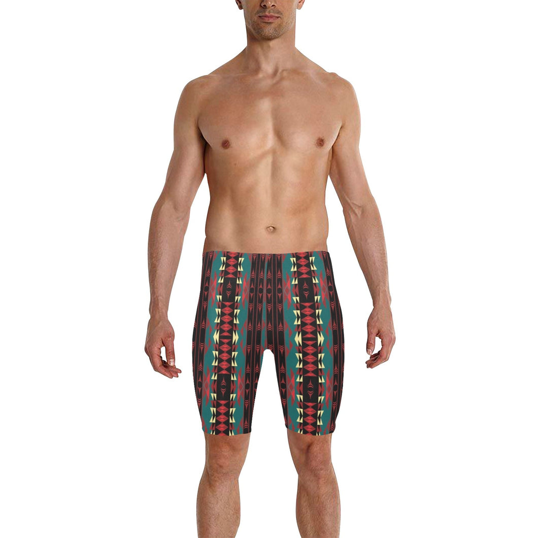 In Ones Element Teal Men's Knee Length Swimming Trunks