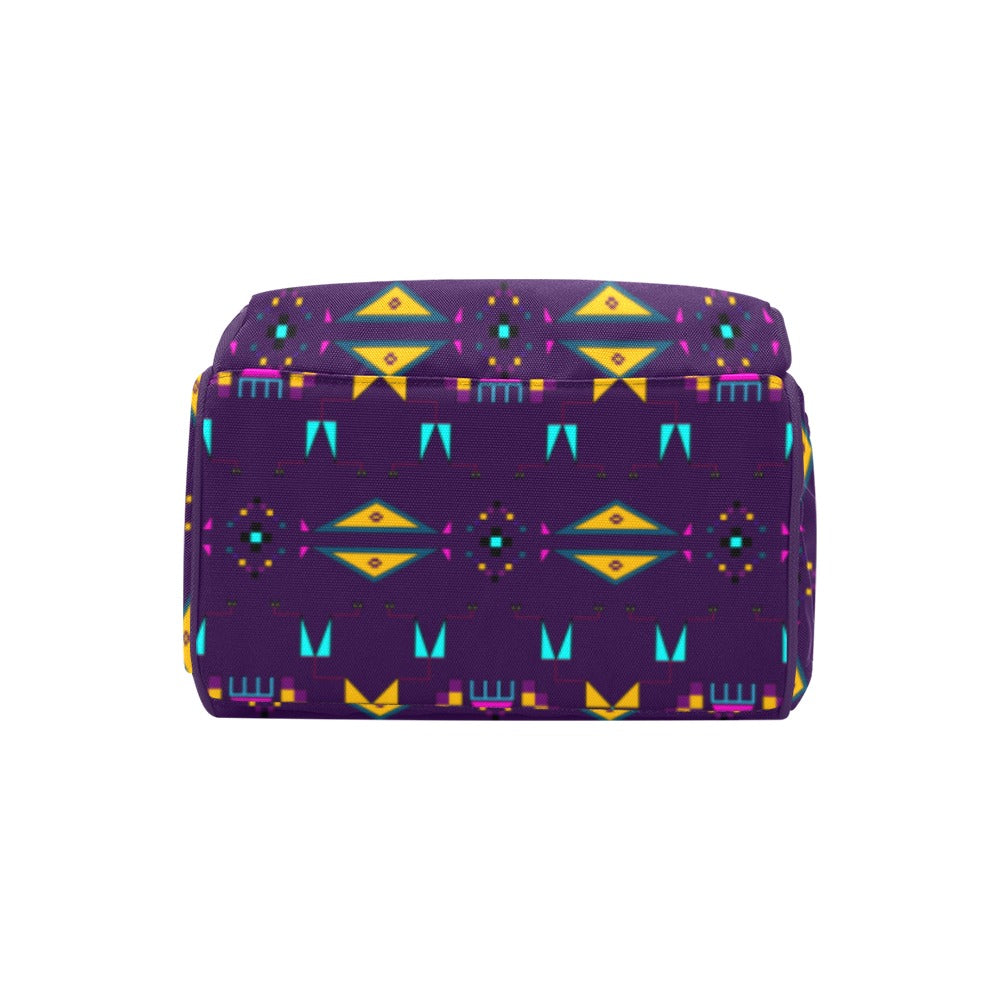 Rite of Passage Dark Purple Multi-Function Diaper Backpack