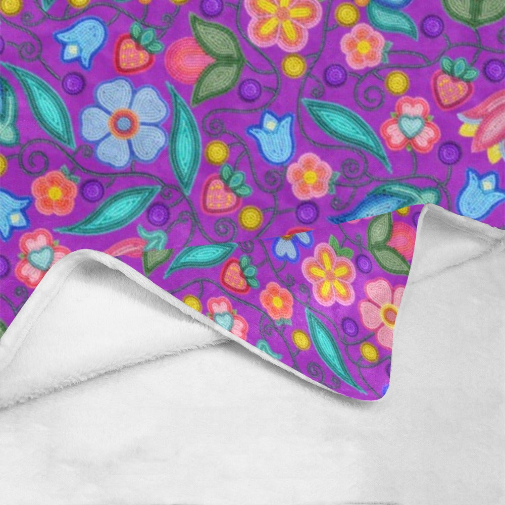 Sweet Offering Purple X-Large Micro Fleece Blanket
