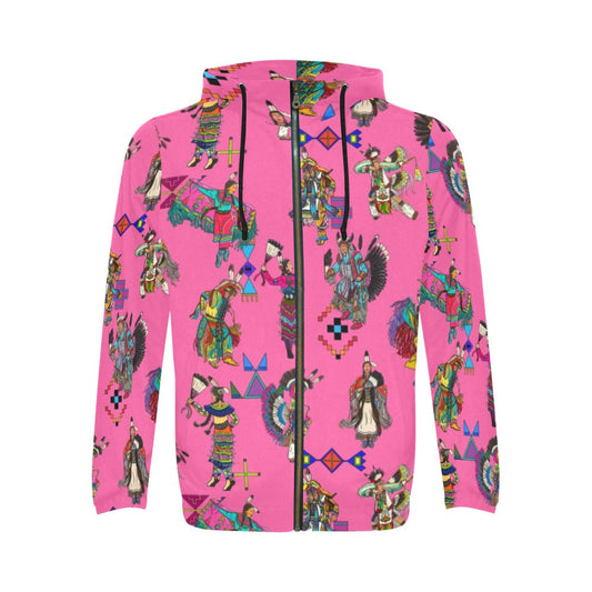 Grand Entry Dancer Pink Zip Hoodie