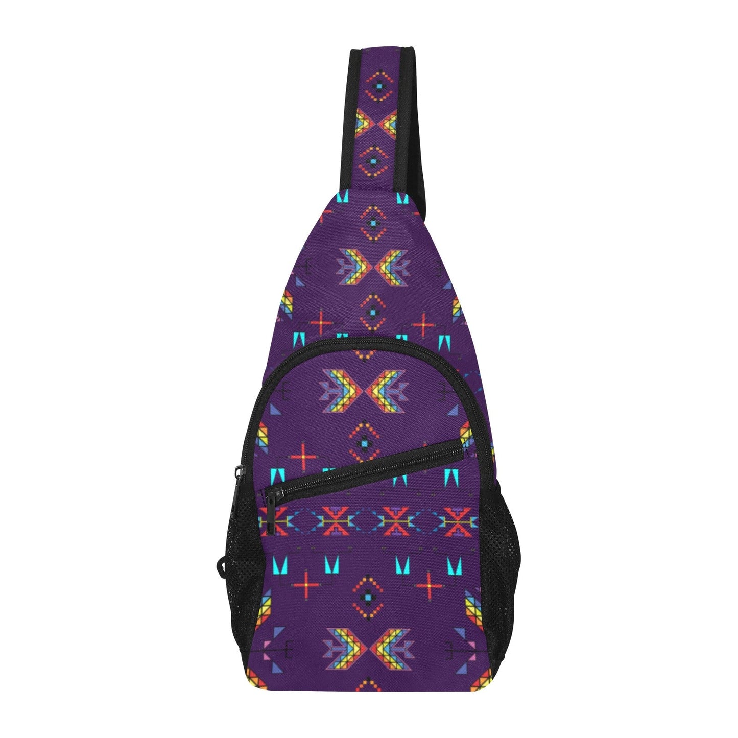 Rainy Chief Rainbow Dark Purple Chest Bag
