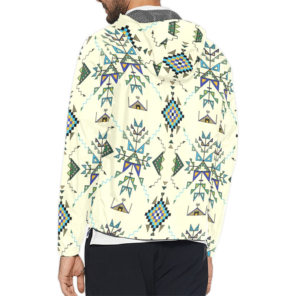 Bear Shield Cream Men's Windbreaker