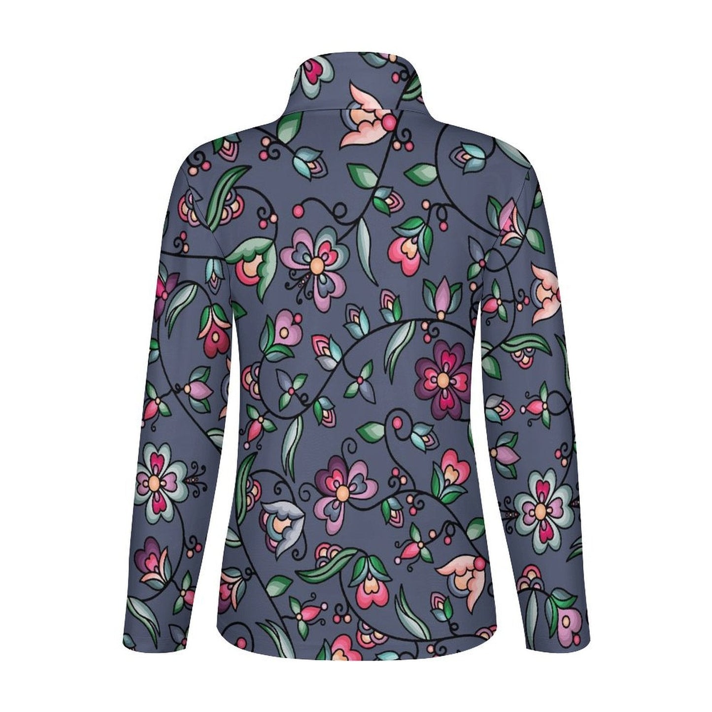 Amber Evening Garland Blue Long Sleeve Yoga Shirt