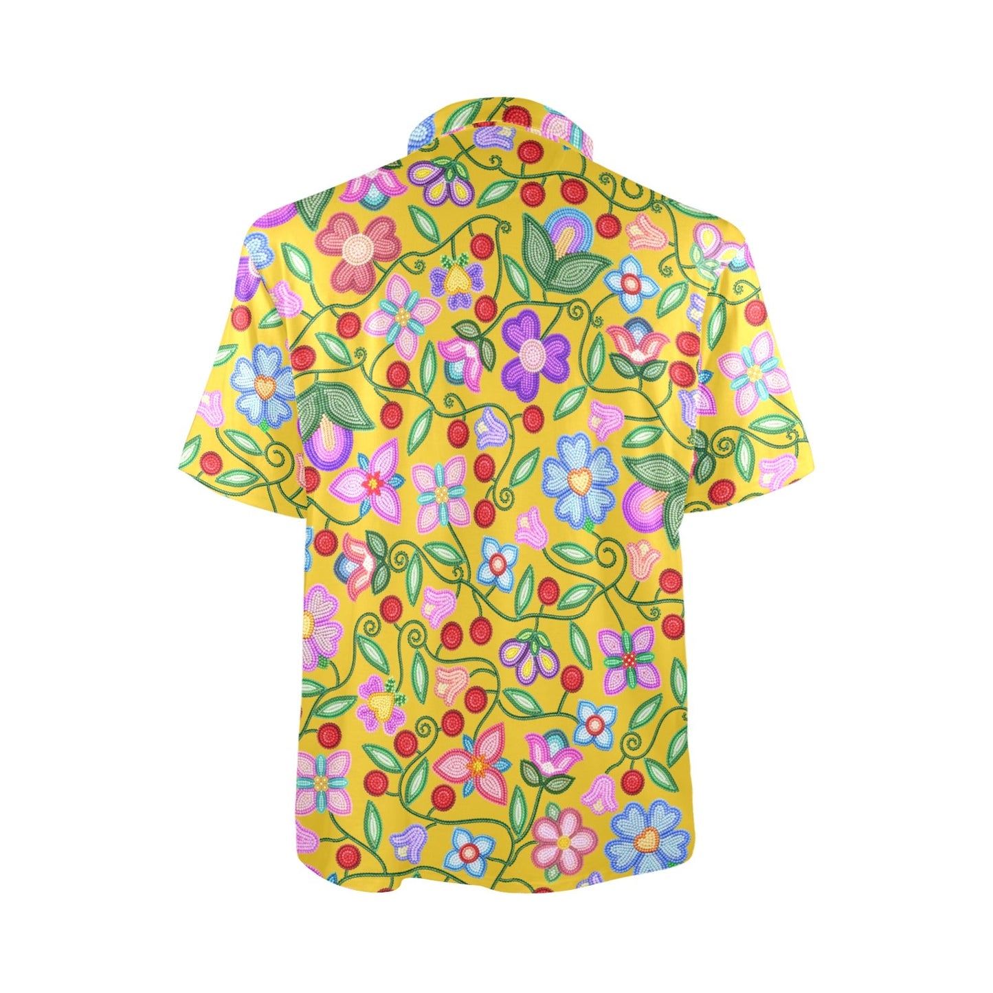 Petal Harmony Ochre Polo Shirt