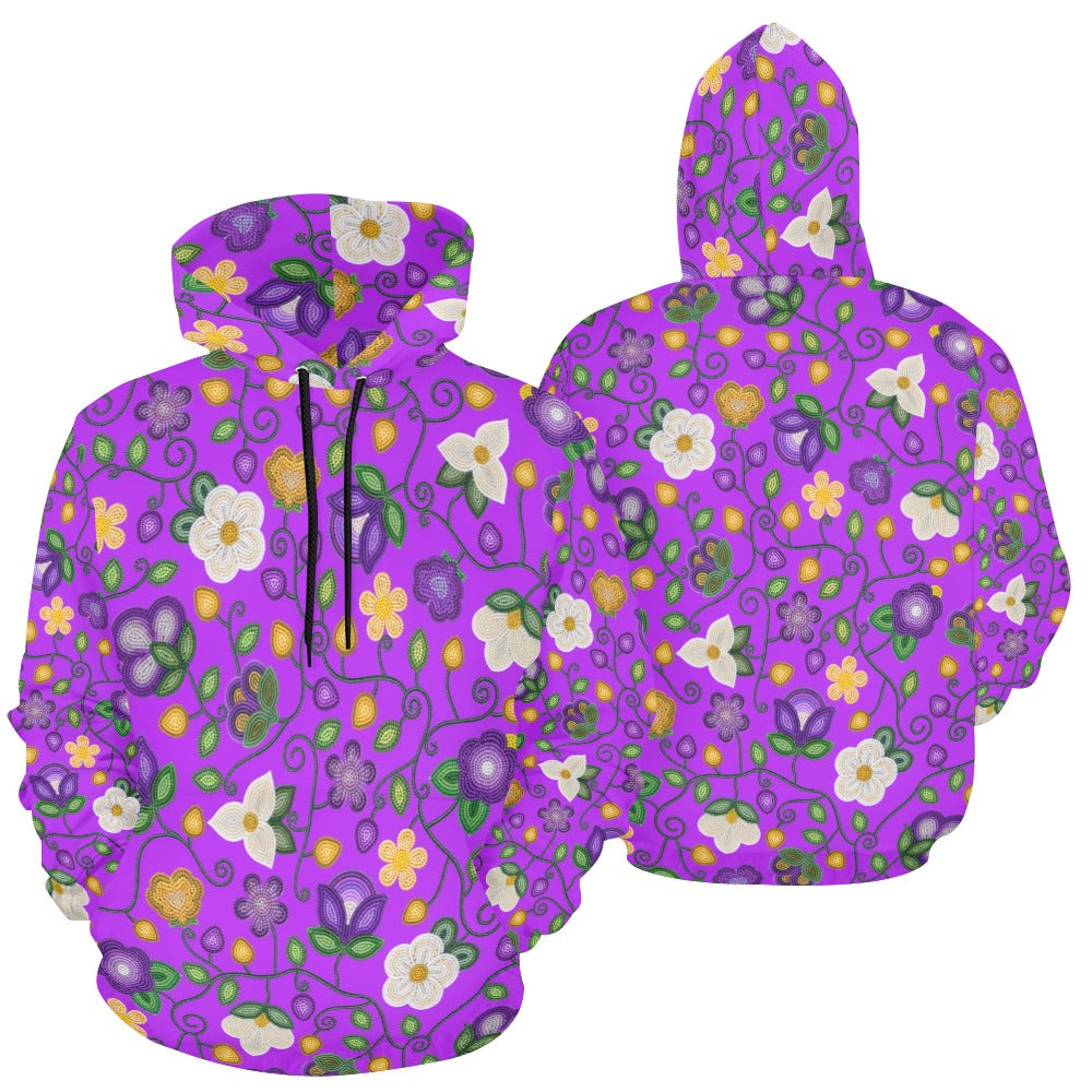 Midnight Moss Bloom Purple Hoodie for Women