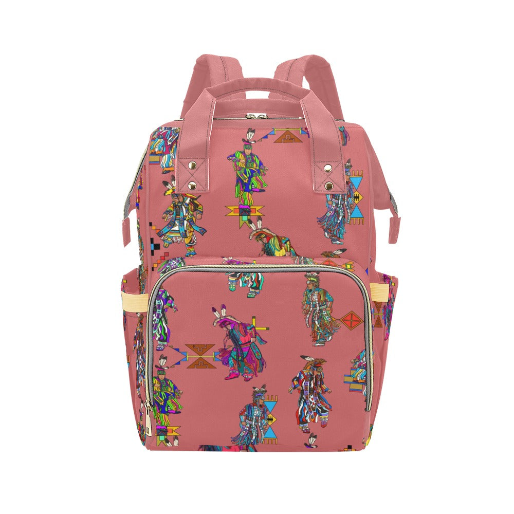 Men's Grass Dancers Terra Cotta Multi-Function Diaper Backpack