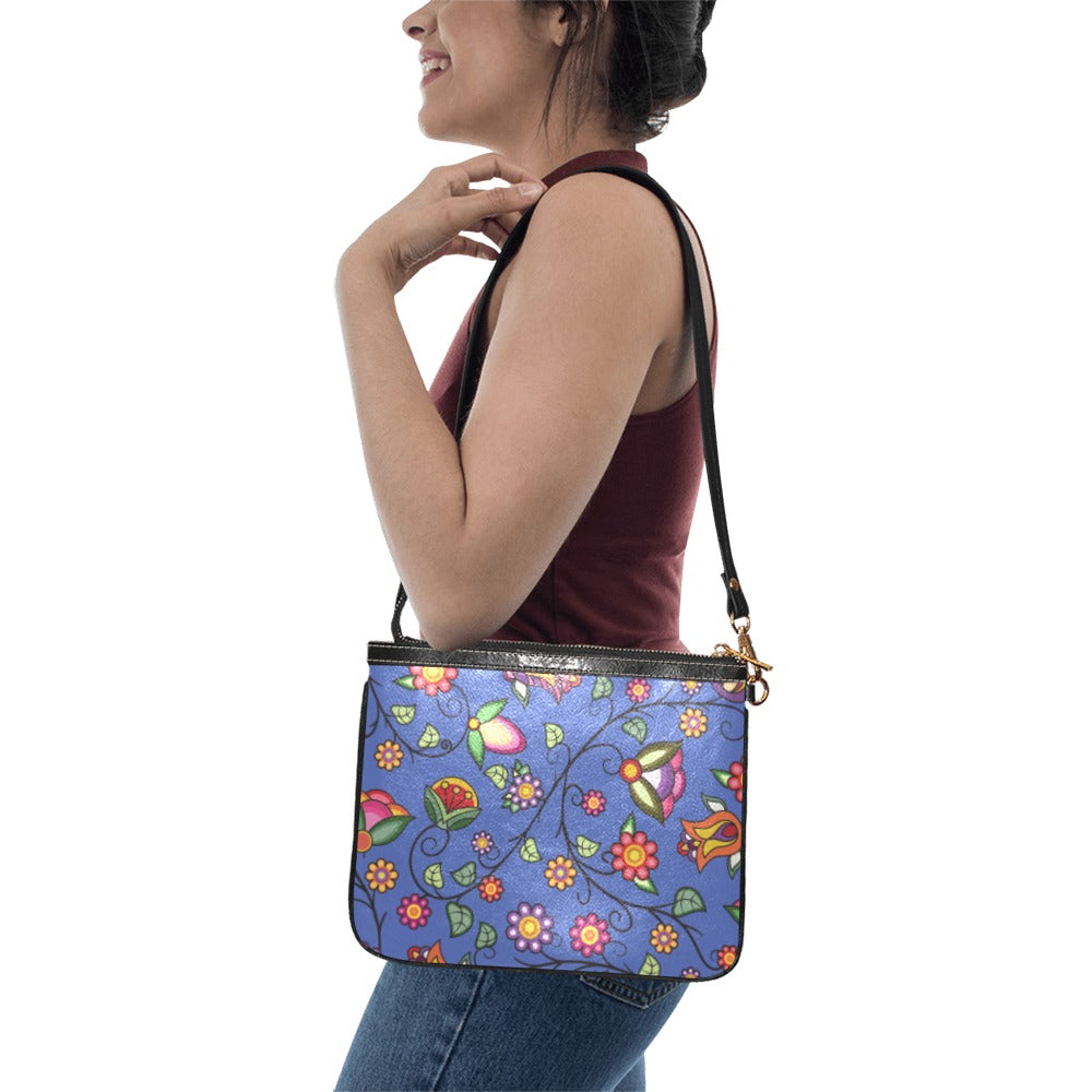 Heartbeat Petals Blue Small Shoulder Bag