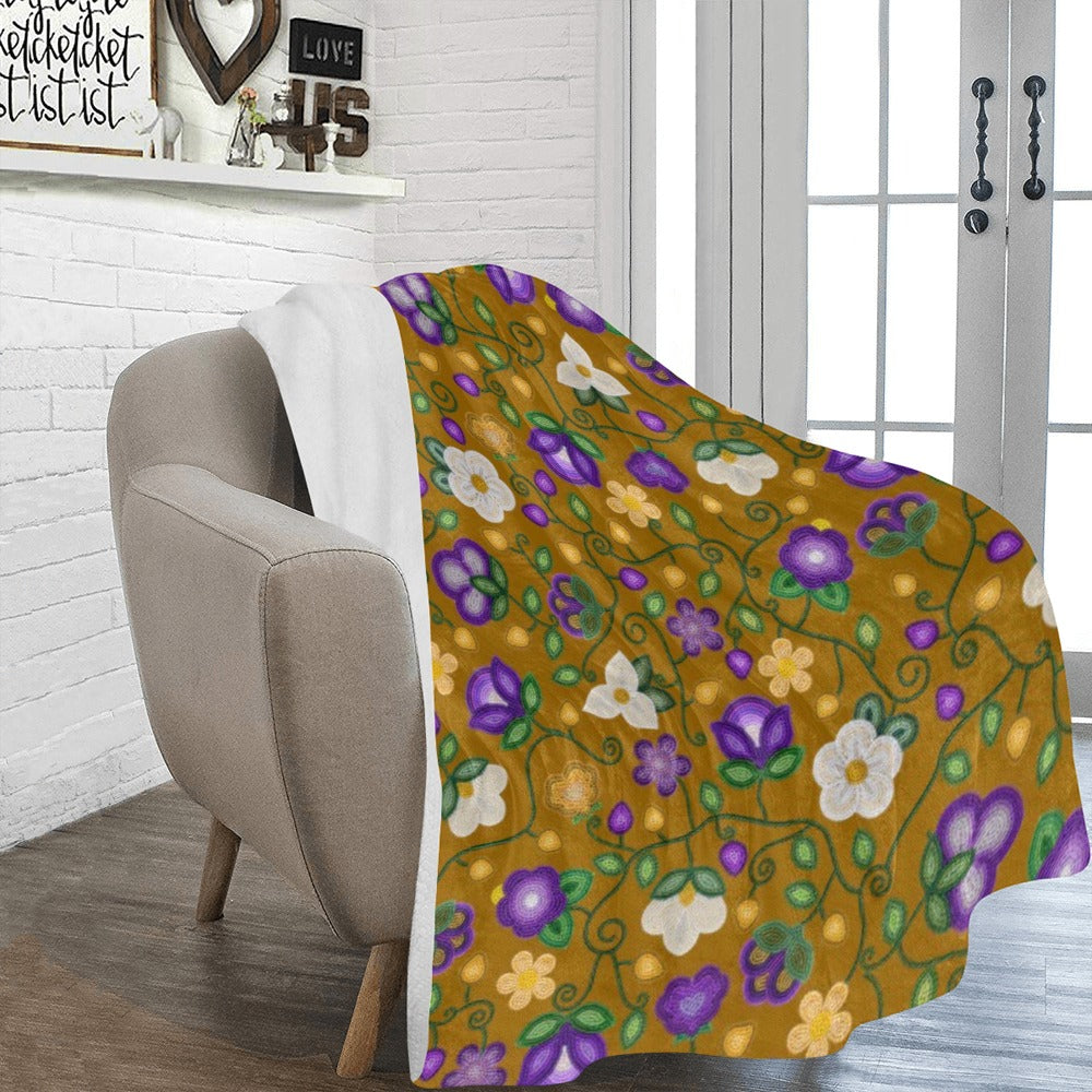 Midnight Moss Bloom Toffee X-Large Micro Fleece Blanket