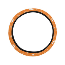 Load image into Gallery viewer, Ledger Dabbles Orange Steering Wheel Cover with Elastic Edge
