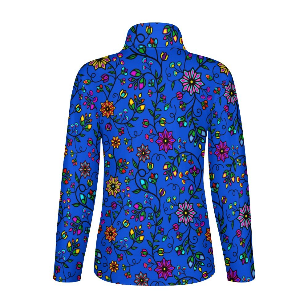 Prairie Paintbrush Blue  Long Sleeve Yoga Shirt