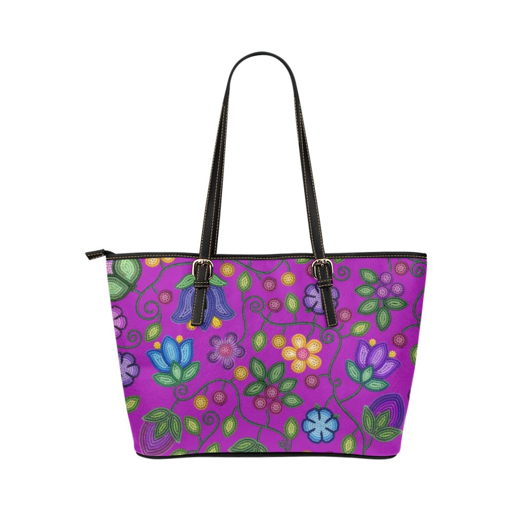 Bloom Uplift Purple Leather Tote