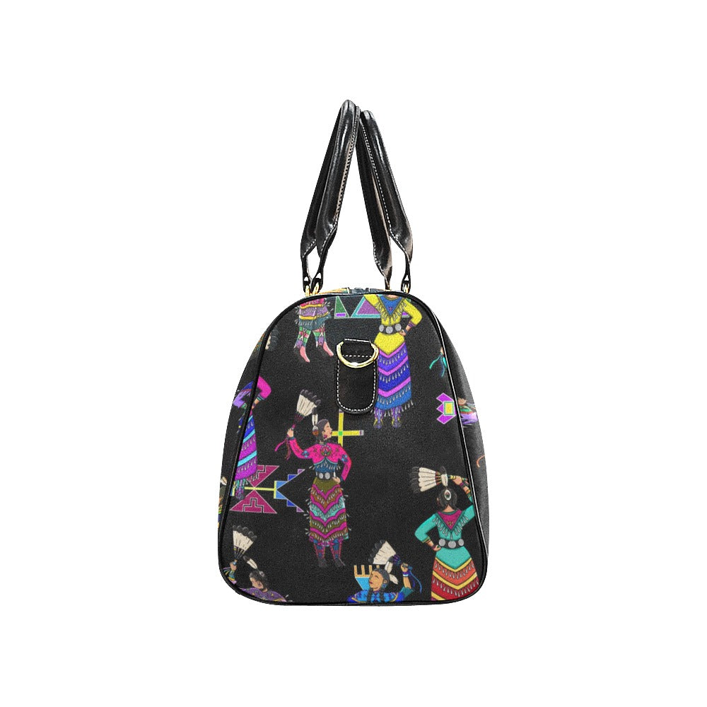 Women's Jingle Dancers Black Large Travel Bag