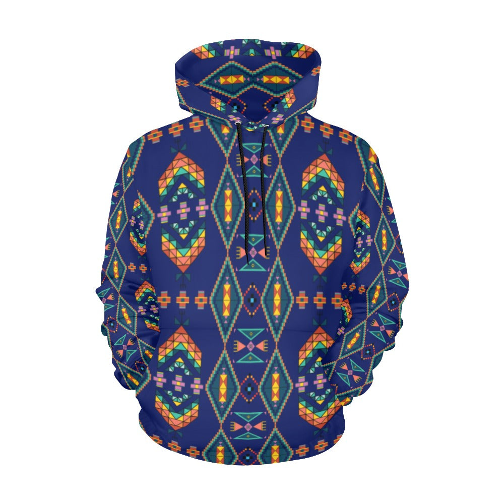Travois Tipi Blue Hoodie for Women