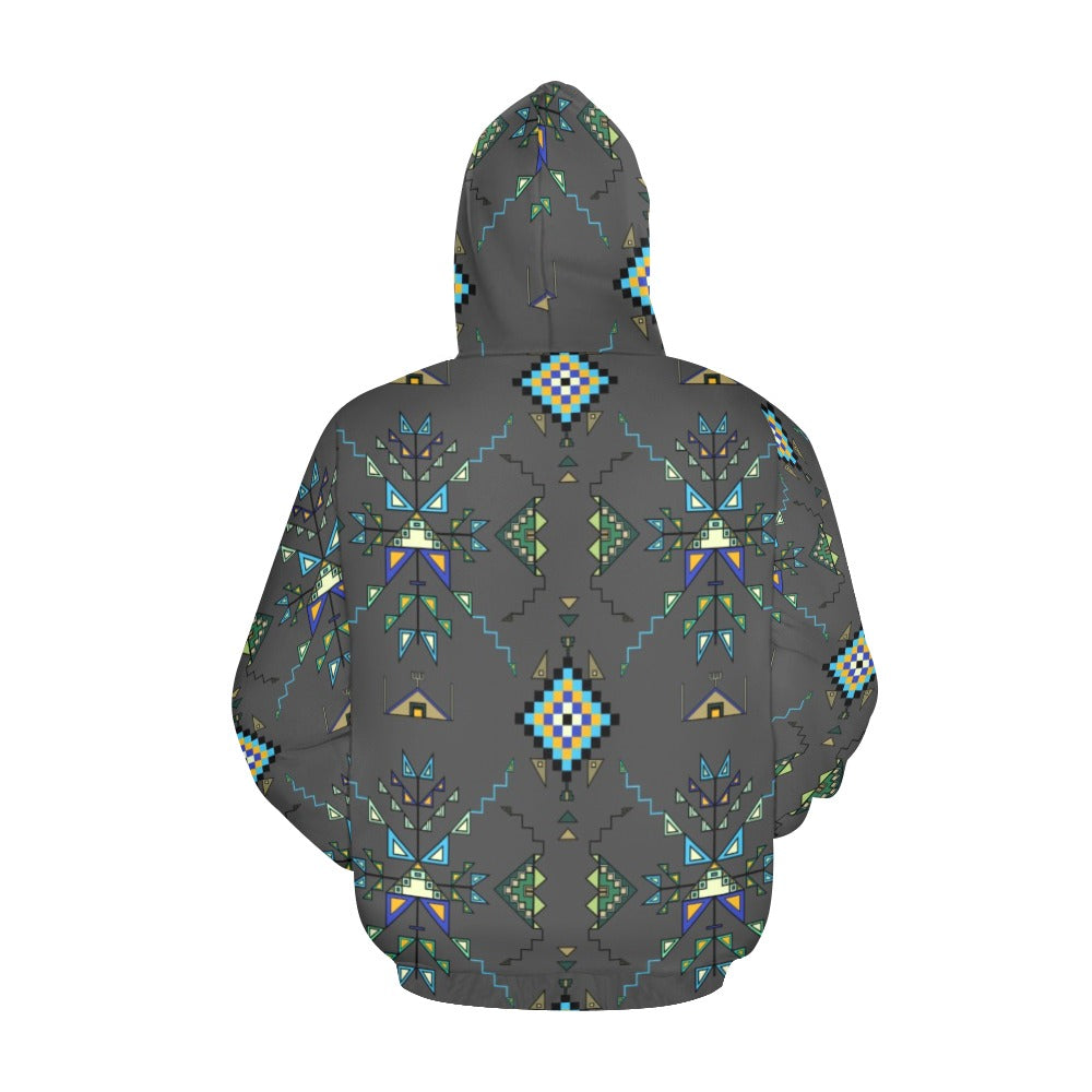 Bear Shield Gray Hoodie for Men