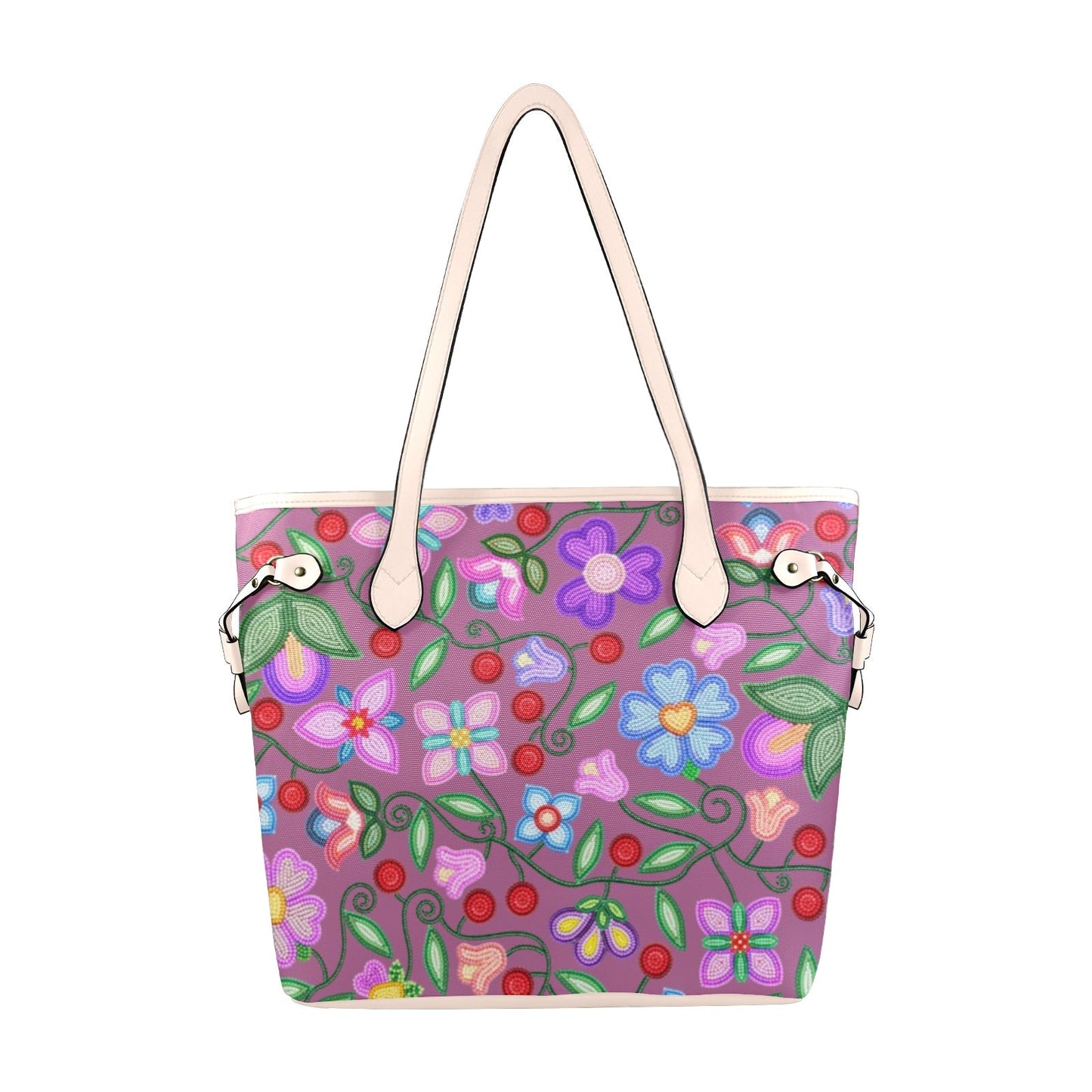 Petal Harmony Clover Canvas Tote