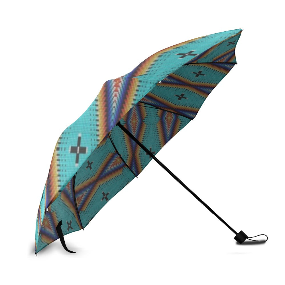 Diamond in the Bluff Turquoise Foldable Umbrella