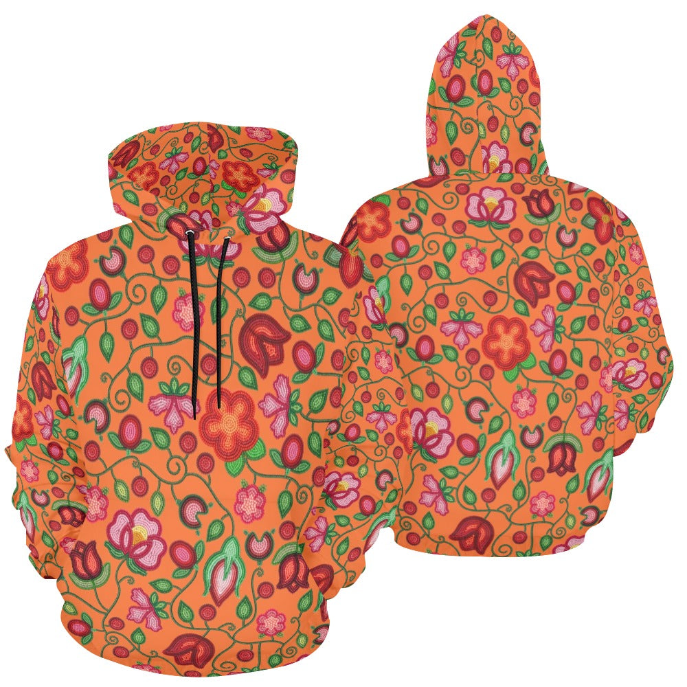 Rose Reverie Orange Hoodie for Men