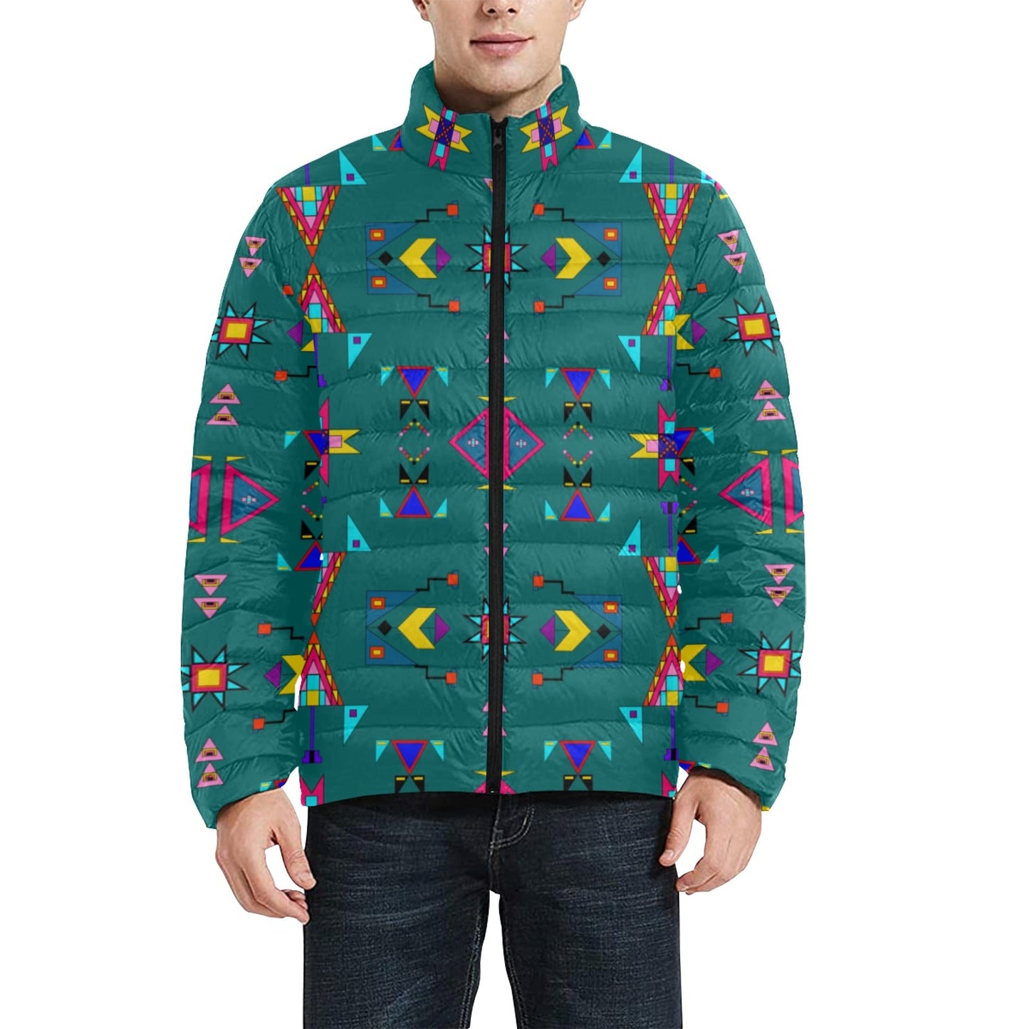 Enemy Territory Teal Men's Padded Jacket