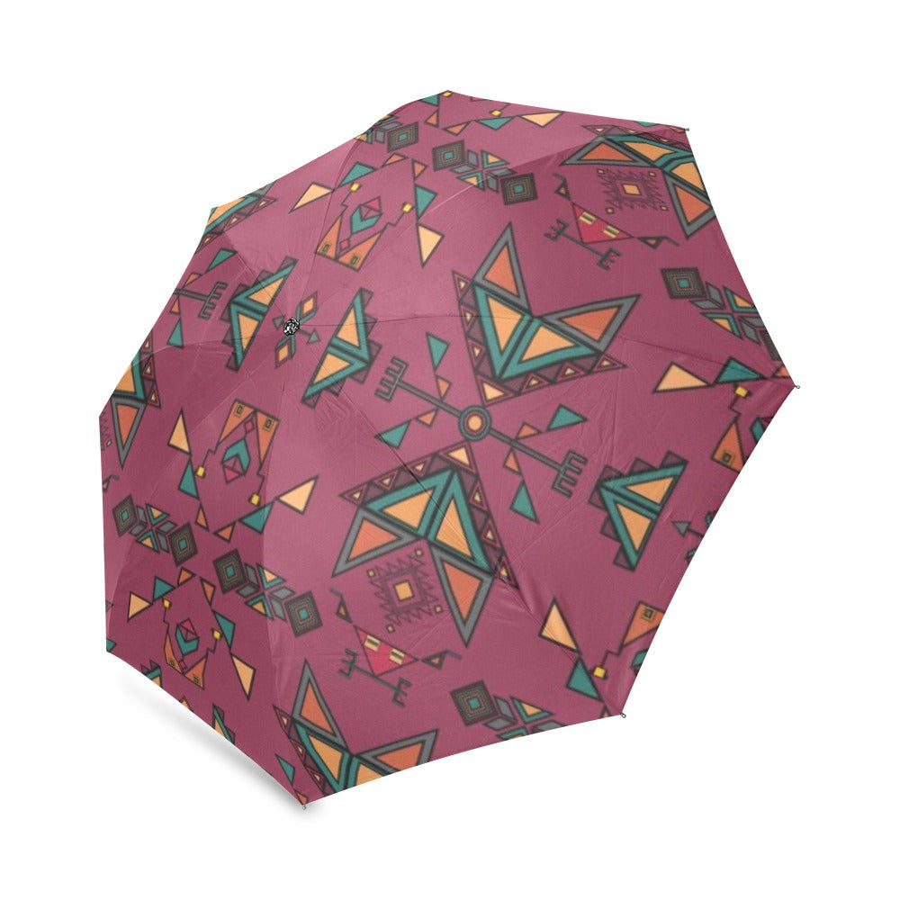 Arrow dawn Maroon Foldable Umbrella