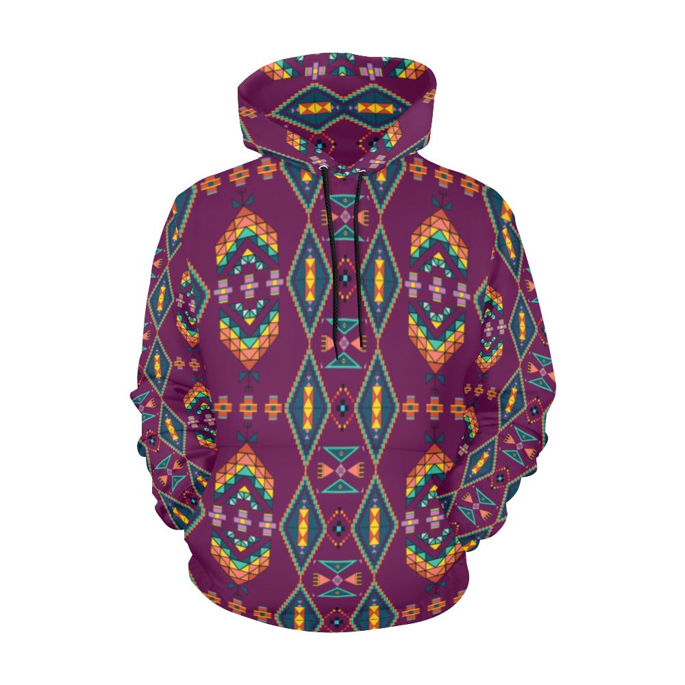 Travois Tipi Berry Hoodie for Women