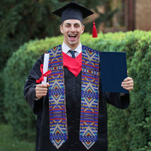 Load image into Gallery viewer, Medicine Blessing Blue Graduation Stole
