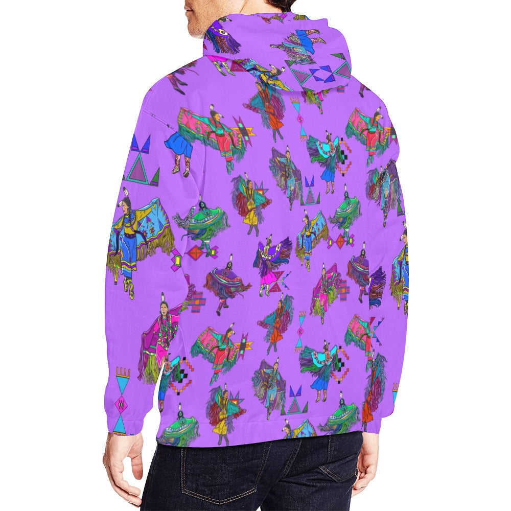 Women's Fancy Dancers Purple Hoodie for Men
