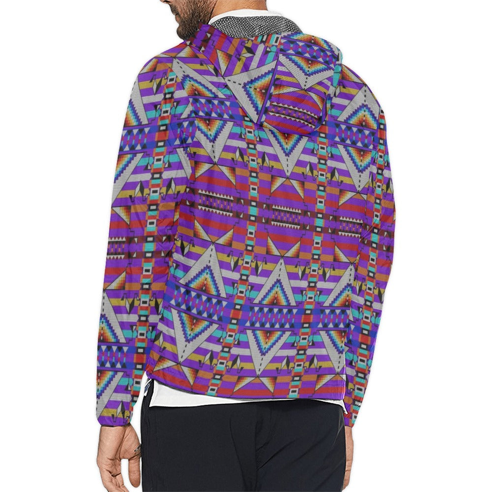 Medicine Blessing Purple Men's Windbreaker