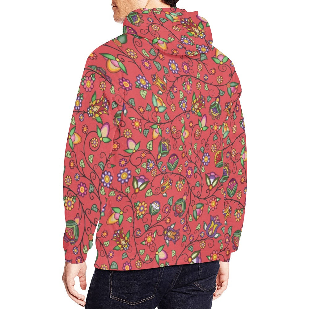 Heartbeat Petals Red Hoodie for Men