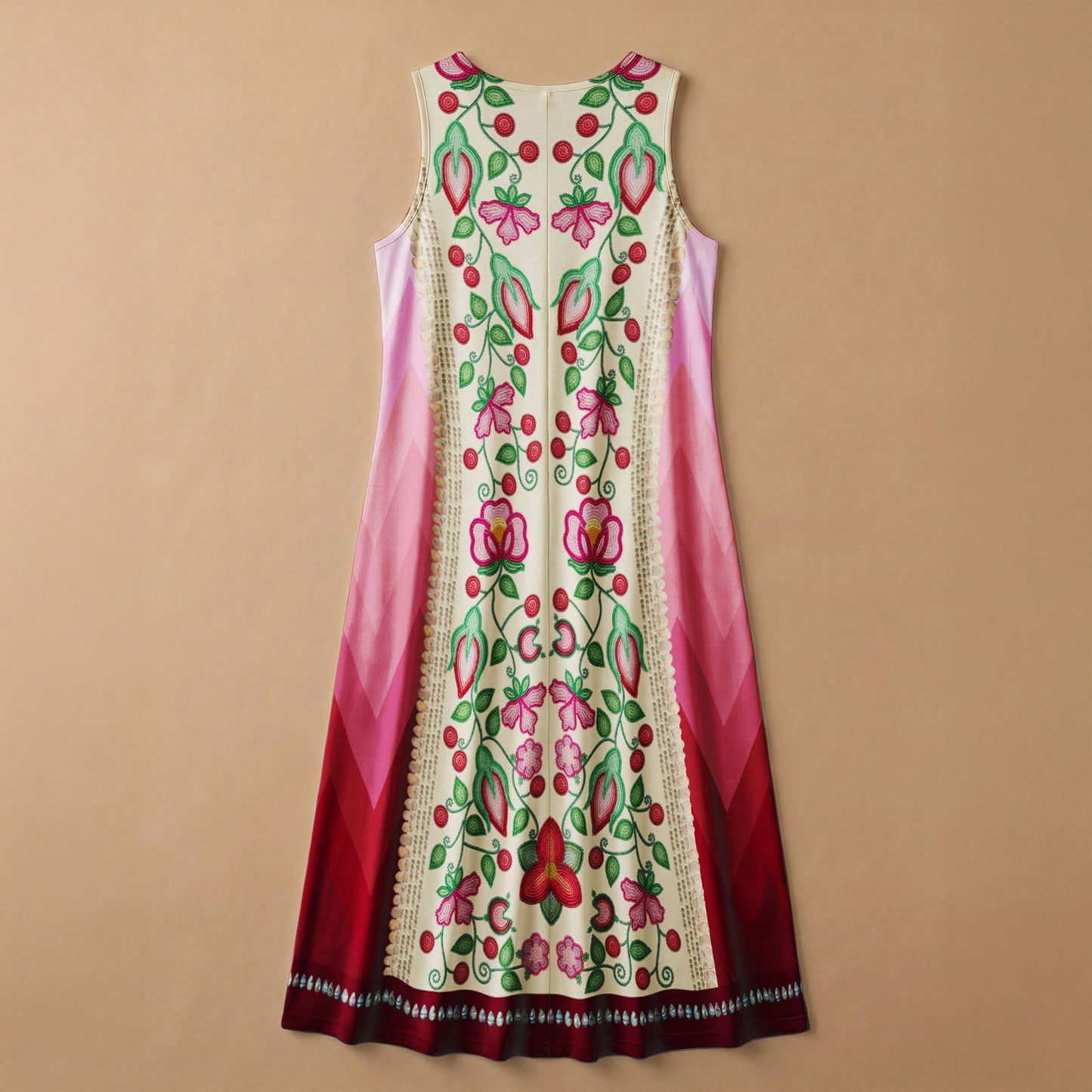 Beaded Offering Cream 1 Sleeveless Dress