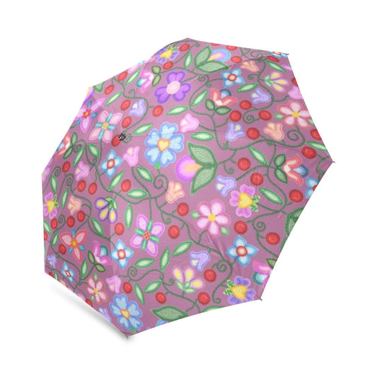 Petal Harmony Dusty Rose Foldable Umbrella