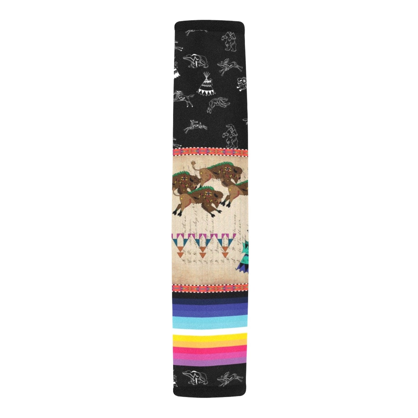 Buffalos Running Black Sky Seat Belt Cover