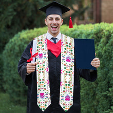 Load image into Gallery viewer, Geometric Floral Fall White Graduation Stole
