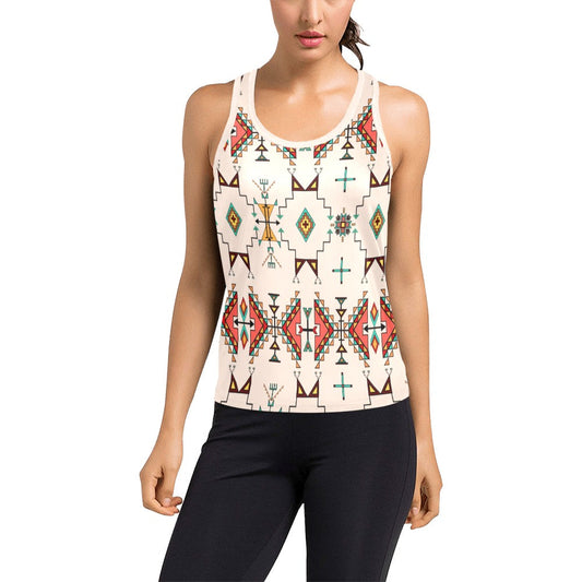 Thunder Flight Cream Women's Racerback Tank Top