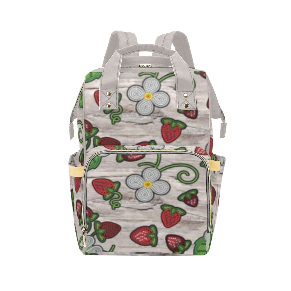 Strawberry Dreams Bright Birch Multi-Function Diaper Backpack/Diaper Bag