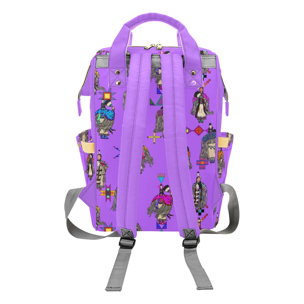 Women's Tradish Dancers Purple Multi-Function Diaper Backpack