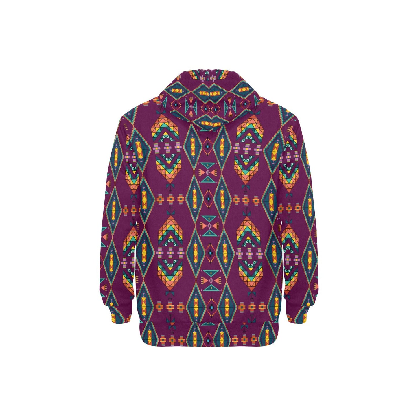 Travois Tipi Berry Men's Long Sleeve Fleece Hoodie